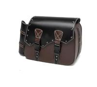 NOKRGQW Bolsas Asiento Motocicleta Un Par Alforjas para Motocicleta Alforjas Retro Cuero PU Marrón Bolsa Lateral Sillín Motociclista Accesorios