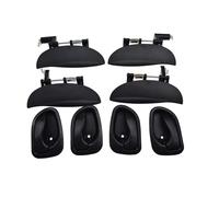 NOKRGQW Manija de Puerta de Coche Exterior e Interior, Hyundai Atos 1997-2005, Manijas de Puerta Delantera y Trasera Izquierda y Derecha, Negro, Plástico, Pintado, T, Ambidiestro, Sin Cierre