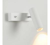 NOKTAI Lámpara de Dormitorio, Aplique LED, iluminación de cabecera, luz de Lectura de Pared, Apliques de cabecera con Interruptor, 7 W, 3 Modos de Color, focos giratorios de Pared para sa