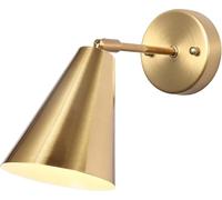 NOKTAI Lámpara de Pared de Lujo Medieval con Pantalla de Embudo, Acabado en Oro Cepillado, lámpara de Pared de latón Antiguo, iluminación para Espejo de tocador de baño, Base E27 para Sal