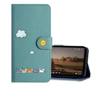 Nokverzy Funda Cartera Libro para Samsung A16 5G(6.7") Carcasa con Ranura Tarjeta Soporte Cierre Magnético Carcasa Monedero para Samsung Galaxy A16 5G(6.7") Funda Flip con Patrón Gato Verde