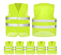 Nokwocy 5 Piezas Chaleco Reflectante para Coche, Chalecos Reflectantes Según Norma ISO20471 y UE 2025, Chaleco Reflectante Moto, Accesorios para Automóvil