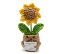 Nokwocy Pocket Hug Girasol positivo, Creativo Tejer Lana Girasol Muñeca, Girasol Punto Positivo Patata Alemán Reemplazo Alemán, Regalo de Mutmacher, Regalos de Gracias (Girasol)
