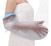 Nokwocy Protector de ducha para brazos, protección contra escayola impermeable, brazo de yeso reutilizable, cubierta protectora impermeable para brazo de yeso al ducharse y bañarse (manga corta)