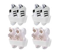 Nokwocy Zapatero de pared para autocaravana, montaje en pared y organización de entrada independiente para casa/RV/autocaravana - Zapatero moderno y delgado con adhesivo y tornillos (White)