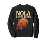 NOLA Rhythm and Roots Camisa New Orleans Saxofón Sudadera