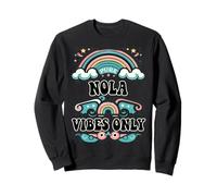 NOLA Vibes Only Cute Retro Girls NOLA Name Sudadera
