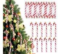 NOLACE 12 Piezas De Purpurina Bastones Caramelo 14 CM Navidad Rojo Plateado Bastón Caramelo Navidad Bastones De Caramelo Adorno Christmas Decorations Adornos Arbol