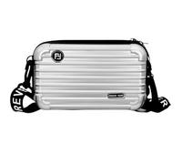 NOLACE Bolso Bandolera Mini Travel Estuche Cosmético de Viaje Bolso Pequeño de Maquillaje para Mujer con Hombro y Correas para Dinero, Teléfono Móvil, Cosméticos, llaves, Varias Tarjetas (Plateado)