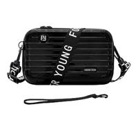 NOLACE Bolso Bandolera Mini Travel Estuche Cosmético de Viaje Bolso Pequeño de Maquillaje para Mujer con Hombro y Correas para Dinero, Teléfono Móvil, Cosméticos, llaves, Varias Tarjetas (Negro)