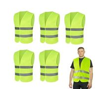 NOLACE Chaleco reflectante 6 piezas chaleco de alta visibilidad 360° chaleco de seguridad reflectante amarillo chaleco de seguridad reflectante de alta visibilidad para