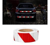 NOLACE Cinta Reflectante, 10mx5cm Cinta Reflectante Autoadhesiva De Alta Intensidad Y Alta Visibilidad, Flecha En Rojo Y Blanco SeñAl De Advertencia Reflectante Adhesiva De Alta Intensidad