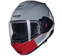 NOLAN Casco N120-1 Grafo 349 XL, Gris, Blanco y Rojo