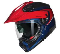 Nolan N70-2 X Casco, Unisex, Azul, Rojo y Blanco, Small