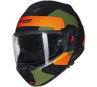 Casco Abatible Nolan N120-1 OMOCROMO 345 Nero / Arancione / Verde militare