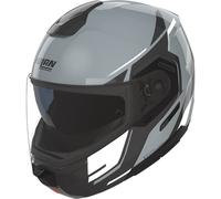 Nolan N90-3 Sincrono 352, casco abatible M female Gris/Negro/Blanco