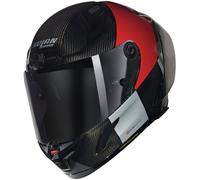 Nolan X-804 RS Ultra Carbon Combo Gara 351, casco integral XS male Negro/Rojo/Gris