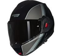 Nolan Helmet N120-1 VERNICIATURA Speciale 341 L, Negro/Gris/Plateado