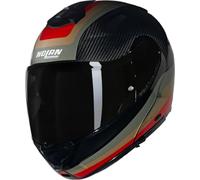 Nolan X-1005 Ultra Carbon Gran Tour N-Com Casco, negro-marrón-beige, tamaño M para Hombres
