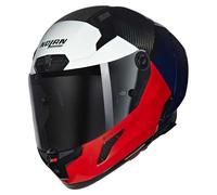 NOLAN Helmet X-804 RS BLOCCO 348 XL, Carbono/Rojo visceral/Azul Oscuro/Blanco