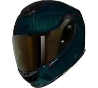 Nolan X-903 Ultra Carbon Liquido N-Com Casco, verde, tamaño M para Hombres