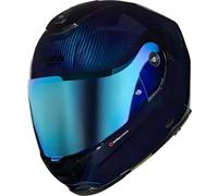 Nolan X-903 Ultra Carbon Liquido N-Com Casco, azul, tamaño M para Hombres