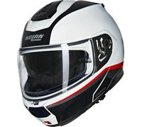 Nolan N100-6 Incognito 344, casco abatible M male Blanco/Negro/Rojo/Gris Oscuro