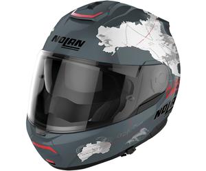 Nolan N100-6 Legend Carlos Checa N-Com Casco, gris-blanco, tamaño 2XL para Hombres