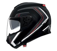 Casco Abatible Nolan N100-6 RADIANTE 357 Nero / Argento / Rosso
