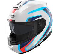 Nolan N100-6 Radiante Casco, blanco-rojo-azul, tamaño L para Hombres