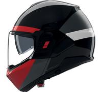 Nolan N120-1 Blocco 357, casco modular XXL female Negro/Gris Oscuro/Rojo/Blanco