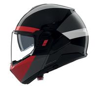 Nolan Casco modular N120-1 Blocco 357 Negro/Gris Oscuro/Rojo/Blanco Talla M Mujer