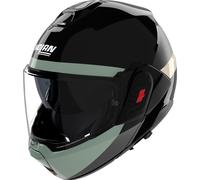 Nolan N120-1 Blocco 358, casco modular XL female Negro/Gris Oscuro/Verde/Beige