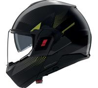 Nolan N120-1 Ciclone 362, casco modular S female Mate Negro/Gris Oscuro/Amarillo Neón