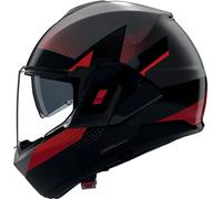 Nolan N120-1 Ciclone 364, casco modular L female Mate Negro/Gris Oscuro/Rojo