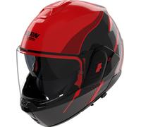 Nolan N120-1 Fluente Casco, negro/rojo, Talla XS (55)