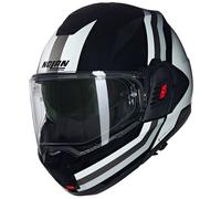 Nolan N120-1 N-Com Lineo 348 Casco ( Negro/Blanco/Plata ) Talla: L (59)