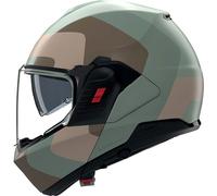 Nolan N120-1 Omocromo 352, casco modular XXL female Mate Verde/Marrón/Beige