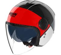 Nolan N20-2 Visor Blocco 353, casco abierto M female Negro/Rojo/Blanco/Gris Oscuro