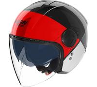 Nolan N20-2 Visor Blocco Casco a reacción, negro-blanco-rojo, tamaño XS para Hombres