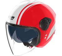 Nolan N20-2 Visor Dolce Vita Casco a reacción, blanco-rojo, tamaño S para Hombres