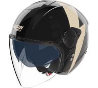 Nolan N20-2 Visor Impeto Casco a reacción, negro/beige, Talla S (56)