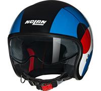 Nolan N21 06 Bicromo Casco Jet, negro-rojo-azul, tamaño L para Hombres