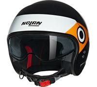 Nolan N21 06 Onirico Casco Jet, negro-blanco-naranja, tamaño XL para Hombres