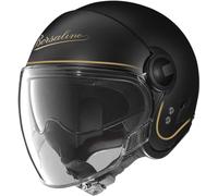 Nolan N21 Visor 06 Borsalino Casco a reacción, negro-oro, tamaño S para Hombres
