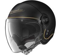 Nolan N21 Visor 06 Borsalino Casco Jet, negro-oro, tamaño S para Hombres