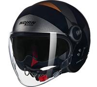 Nolan N21 Visor 06 Tangente Casco Jet, negro-gris-marrón, tamaño M para Hombres