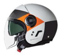 Nolan N21 Visor Casco, Unisex, White Black Orange, Extra-Small