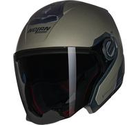 Nolan N40-5 06 Classico Nobile N-Com Casco Jet, marrón, tamaño S para Hombres