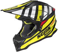 Nolan N53 Cliffjumper Casco de Motocross, negro-blanco-amarillo, tamaño L para Hombres